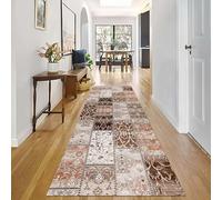 Corredores de Alfombras Antideslizantes para Pasillo Marrón Fácil Limpiar Corredor Alfombra Fondo Caucho Áreas para Pasillos Entrada Patió Habitación Huéspedes(120 * 400cm)