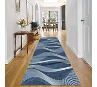 Corredores de Alfombras para Pasillo Sin Desgarro Azul Resistentes 60/80/100/120cm para Pasillos Lado Cama Entrada Corredor Área Alfombra(80 * 600cm)