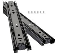 Corredores de cajón de metal con rodamientos de bolas resistentes, montaje lateral, 1 par, capacidad de carga de 45 kg, fácil de instalar y desmontable
