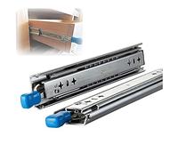 Corredores de cajón resistentes con cerradura | Rodamientos de bolas de 3 pliegues de acero inoxidable | Cajón de montaje lateral Ra | Capacidad de carga de 260 libras | Tamaño de 250 mm