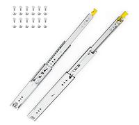 Corredores de cajón resistentes con cerradura, rodamientos de bolas de 36/24/22 pulgadas, montaje lateral totalmente extendido, incluye tornillos, 1 par (2 piezas) para un deslizamiento suave