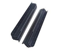 Corredores de cajón resistentes, extensión completa con rodamientos de bolas de 400 mm/600 mm/800 mm, capacidad de carga de 150 kg, montaje inferior de acero laminado en frío, color negro, 1 par de