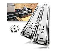 Corredores de cajón resistentes, rodamientos de bolas de extensión completa, capacidad de carga de 110 libras, montaje lateral de 400 mm para un deslizamiento suave y durabilidad, ideal para armarios