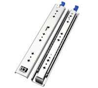 Corredores de cajón resistentes, rodamientos de bolas de extensión completa con bloqueo, carga máxima de 130 kg, montaje inferior de 200-1500 mm, montaje lateral para furgoneta/RV, 1 par