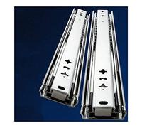 Corredores de cajón resistentes - Rodamientos de bolas de extensión completa de 20 pulgadas Ra 3 secciones para un funcionamiento suave, 5 pares, ideal para armarios y muebles