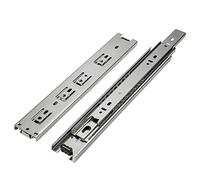 Corredores de cajones resistentes de 200 mm, rodamientos de bolas de metal de extensión completa para cocina, montaje lateral, cajón de 3 pliegues, 1 par (8 pulgadas)