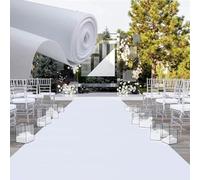 Corredores de pasillo para bodas, alfombra blanca de 10 m, 20 m, 30 m, alfombra para ceremonia de eventos, alfombra de pasarela de 2 mm espesor para decoración de bodas fiestas de iglesias, cortable (