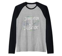 Correlation is Not Causation Psicóloga de sabiduría - Camiseta Manga Raglan