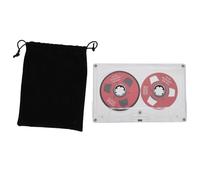 Correo de Cassette en de Carrete Abierta 50 Minutos Bescas Normales de Metal de Doble Cara Grabación de Sonido de Casete con Caja Transparente (Rojo)