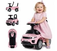 Correpasillos Bebe de 12-36 Meses con Faros, Volante con Sonidos, Espacio de Almacenaje, Protección antivuelco (Rosa Claro)