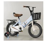 correpasillos Bicicleta for niños de 12, 14, 16 y 18 Pulgadas, Ligera, de Acero al Carbono, con Doble Freno y Plegable. Triciclo(BLU,18in)