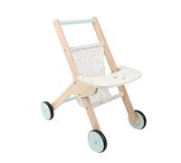 Correpasillos de madera Estación interactiva de juego de roles para | Andador Madera Y Carrito De Muñecas Actividades sensoriales para niños en sala y jardín, cumpleaño