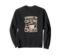 Correr con cafeína y Caos Cita Divertida. Sudadera