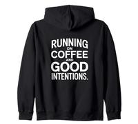 Correr en café Buenas intenciones Motivación Energía Fitness Sudadera con Capucha