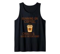 Correr en el caos del café Buenas intenciones Camiseta sin Mangas