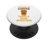 Correr en el caos del café Buenas intenciones PopSockets PopGrip Adhesivo