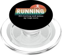 Correr es Aburrido y me duelen Las piernas Humor Retro PopSockets PopGrip para MagSafe
