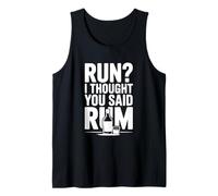 ¿Correr? Pensé Que dijiste Ron Humor Divertido para Beber Camiseta sin Mangas
