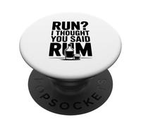 ¿Correr? Pensé Que dijiste Ron Humor Divertido para Beber PopSockets PopGrip Adhesivo