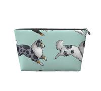 Correr Perro Collie áspero, Bolsa de artículos de tocador Bolsa de Maquillaje Bolsa de cosméticos Bolsa de artículos de tocador de Viaje portátil