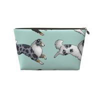 Correr Perro Collie áspero, Bolsa de Maquillaje Bolsa de cosméticos Bolsa de artículos de tocador de Viaje portátil Bolsa de artículos de tocador