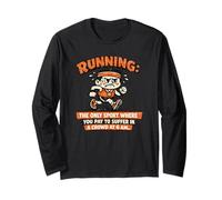 Correr Suffer Maratón Dicho irónico Manga Larga