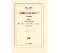 Correspondance (1954-1968). Suivi De La Correspondance René Char - Gis
