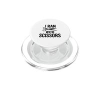Corrí con Tijeras Humor Divertido para los Amantes de la precaución PopSockets PopGrip para MagSafe