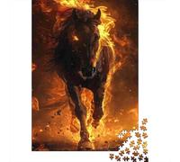 Corrida de Caballos de Fuego 1000 Piezas Cartón Resistente Rompecabezas Clásicos para Adultos Niños Imposible Difícil Desafío Descompresión Y Decoración De Paredes Idea De Regalo 52x38cm/1000pcs