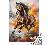 Corrida de Caballos dinámica Rompecabezas 1000 Piezas Adultos Regalo Navidad Desafío Imposible Juego Familiar Papel 52x38cm/1000pcs