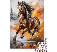 Corrida de Caballos dinámica Set De 1000 Piezas Papel Reciclado Puzzle Familiar Actividad De Vinculación Familiar Horas De Entretenimiento Ocio Casa 70x50cm/1000pcs