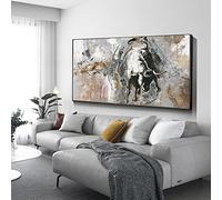 Corrida de toros, arte de pared grande, póster enmarcado, Taurus, cuadro sobre lienzo para pared, cuadro de arte de toro abstracto, 85x170cm (34x68in) con marco