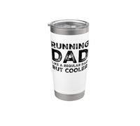 Corriendo a papá como un papá normal pero más fresco Día del Padre Papás Vaso térmico de acero inoxidable de doble pared