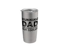 Corriendo a papá como un papá normal pero más fresco Día del Padre Papás Vaso térmico de acero inoxidable de doble pared