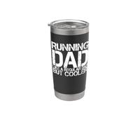 Corriendo a papá como un papá normal pero más fresco Día del Padre Papás Vaso térmico de acero inoxidable de doble pared