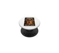 Corriendo con Cafeína Y Good Boy Energy Golden Retriever Des PopSockets PopGrip Adhesivo