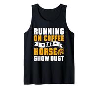 Corriendo en café y caballo Show Dust Horse Mom Camiseta sin Mangas