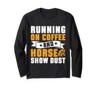 Corriendo en café y caballo Show Dust Horse Mom Manga Larga