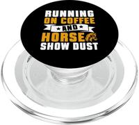 Corriendo en café y caballo Show Dust Horse Mom PopSockets PopGrip para MagSafe