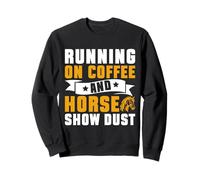 Corriendo en café y caballo Show Dust Horse Mom Sudadera