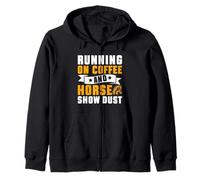 Corriendo en café y caballo Show Dust Horse Mom Sudadera con Capucha