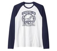 Corriendo en colegial Divertido vacío Camiseta Manga Raglan