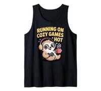 Corriendo En Juegos Acogedores Caliente Perezoso Estético Gamer Camiseta sin Mangas