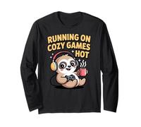 Corriendo En Juegos Acogedores Caliente Perezoso Estético Gamer Manga Larga