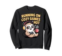 Corriendo En Juegos Acogedores Caliente Perezoso Estético Gamer Sudadera