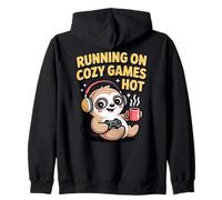Corriendo En Juegos Acogedores Caliente Perezoso Estético Gamer Sudadera con Capucha