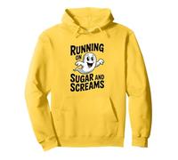 Corriendo en Sugar and Screams Cute Ghost Halloween Fun Sudadera con Capucha