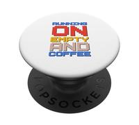 Corriendo En Vacío Y Estilo Café Amante PopSockets PopGrip Adhesivo