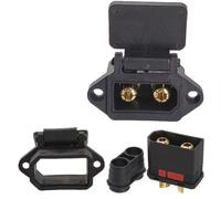 Corriente nominal de 130 A, voltaje nominal de 600 V, cuerpo de plástico de nailon, terminal de cobre chapado en oro de 8 mm, para aplicaciones de alta corriente, negro, 26 x 31 mm, 8-10 AWG