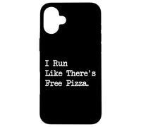 Corro como si hubiera pizza gratis Cita divertida Carcasa para iPhone 16 Plus